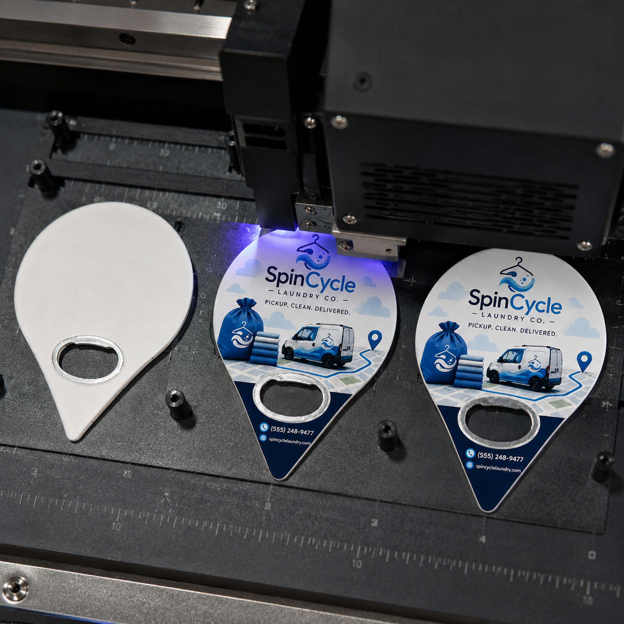 Laundry Delivery Bottle Opener Magnets – UV printing process