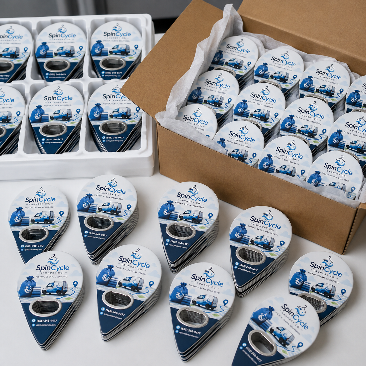 Laundry Delivery Bottle Opener Magnets – bulk order presentation