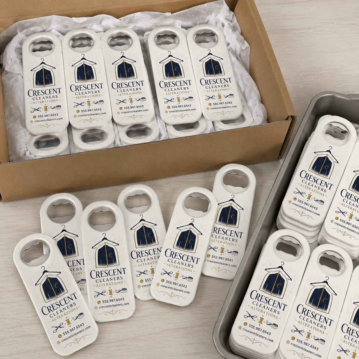 Dry Cleaner Bottle Opener Magnets – bulk order presentation