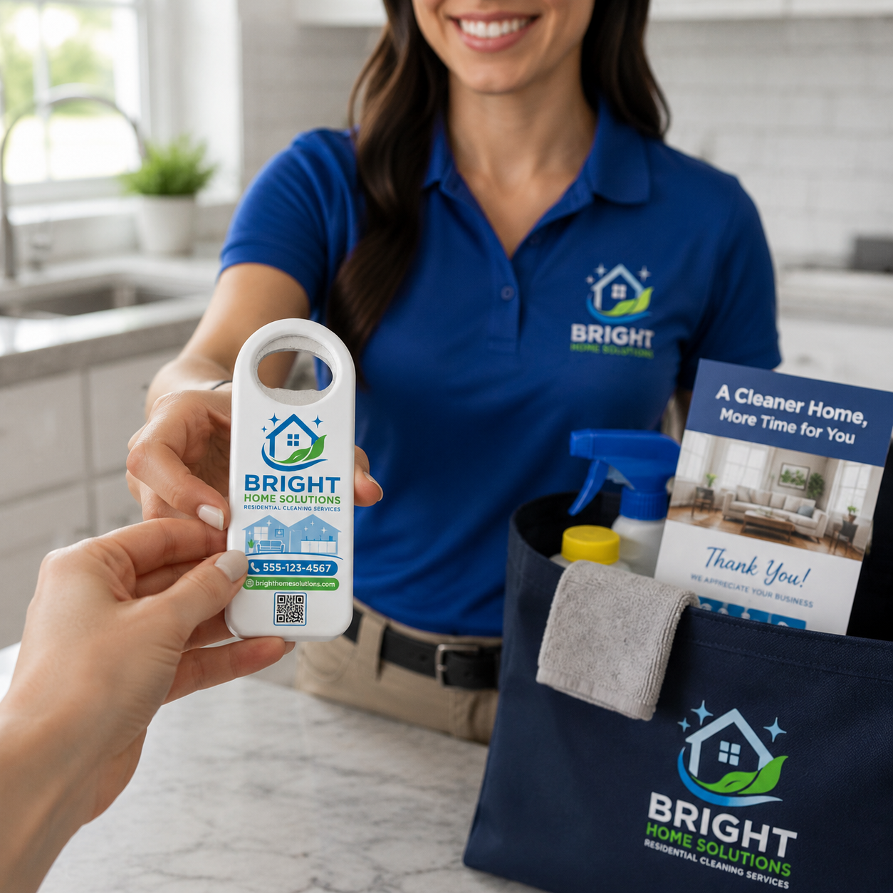 House Cleaning Bottle Opener Magnets – promotional use scene