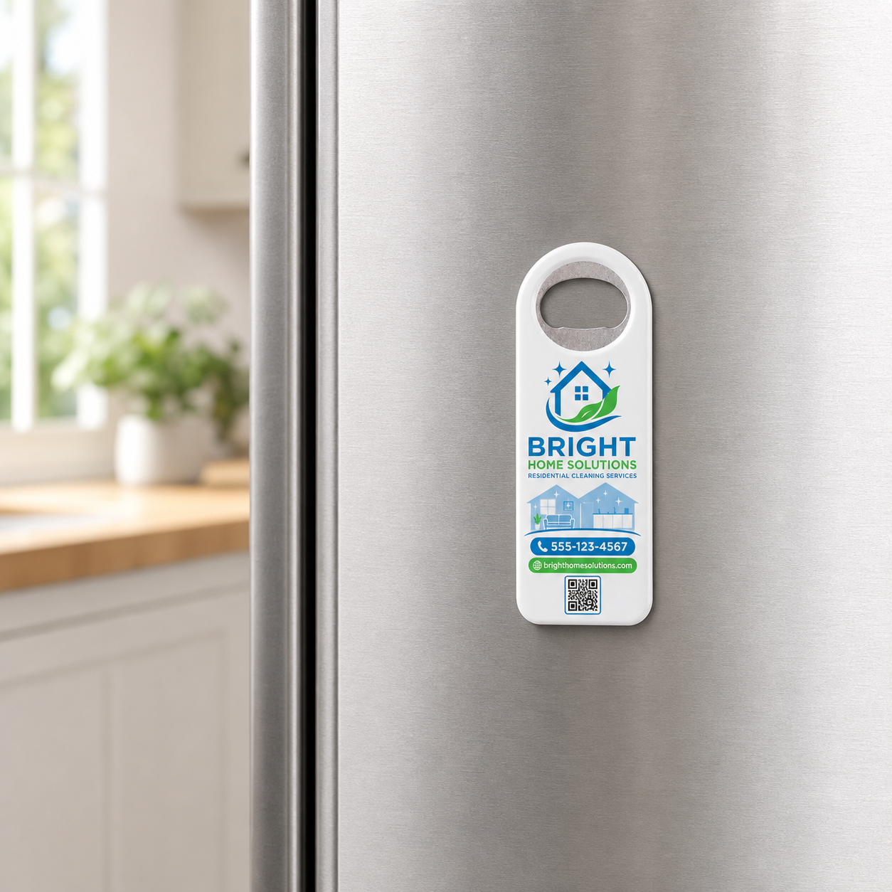 House Cleaning Bottle Opener Magnets – magnetic use on a metal surface