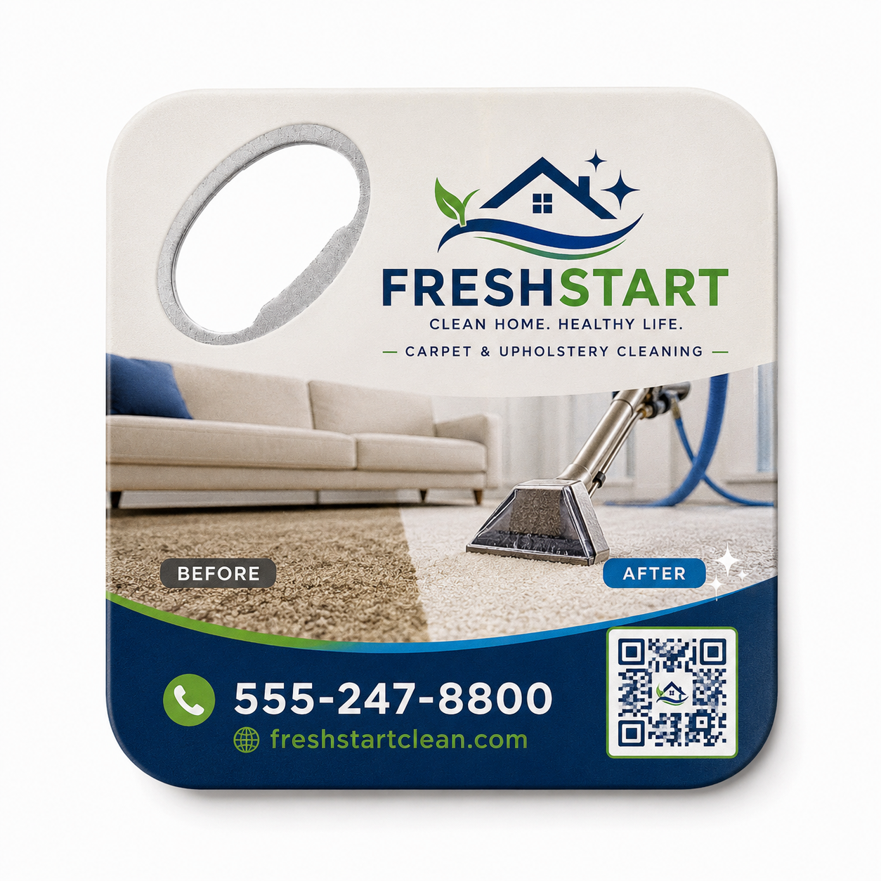 Carpet Cleaning Bottle Opener Magnets – main product view
