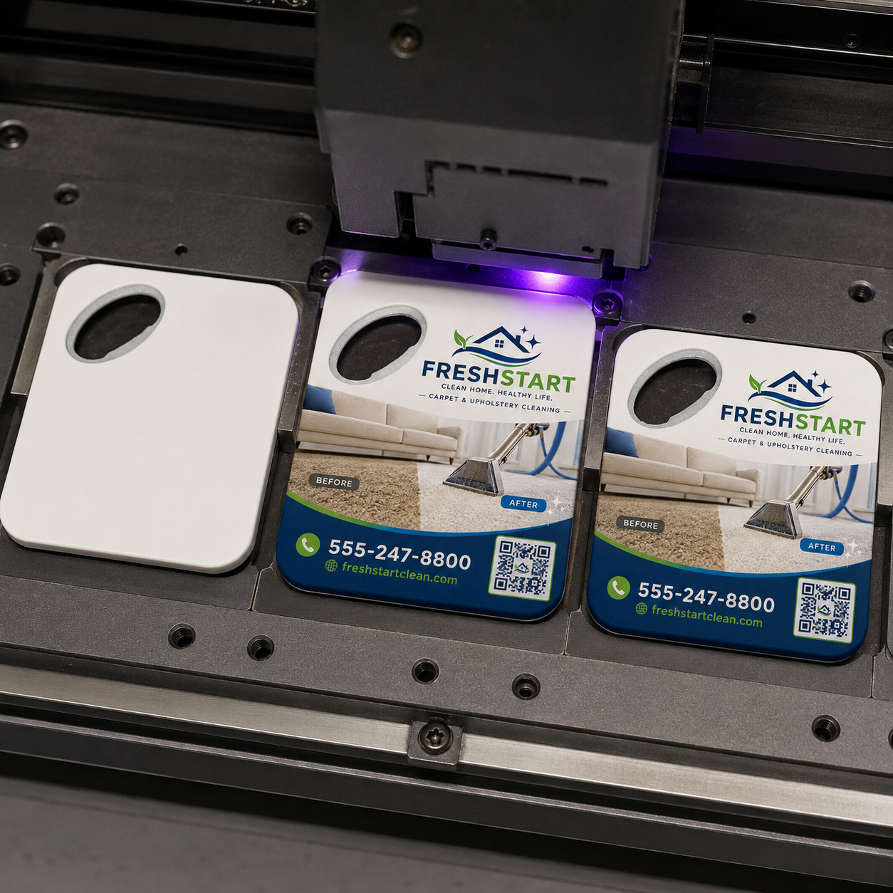Carpet Cleaning Bottle Opener Magnets – UV printing process