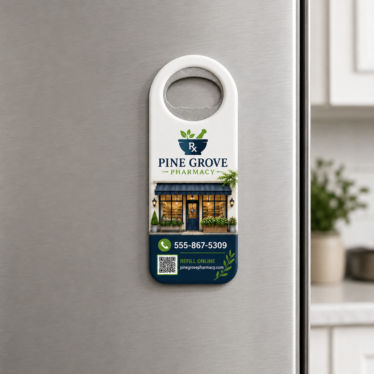 Community Pharmacy Contact Magnets – magnetic use on a metal surface