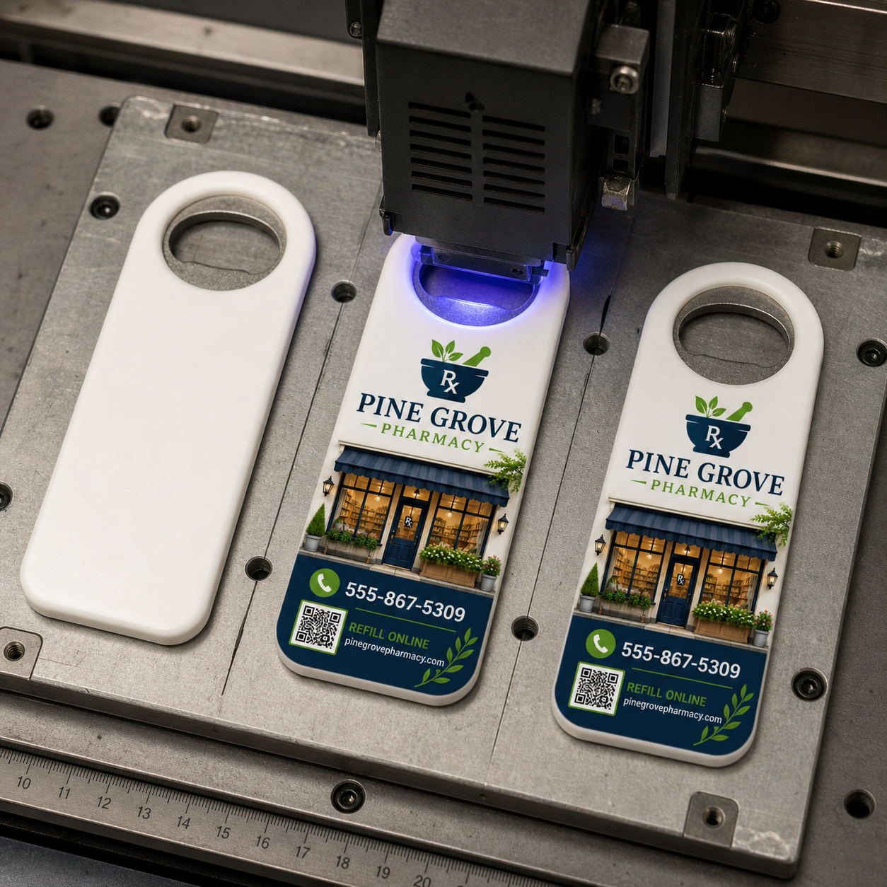 Community Pharmacy Contact Magnets – UV printing process