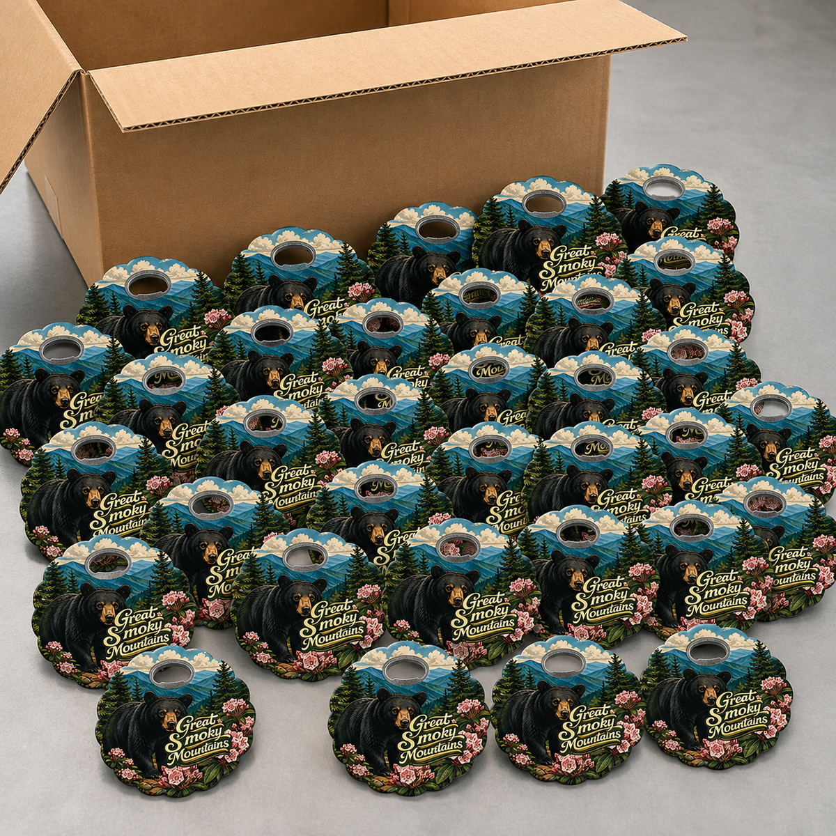 Wholesale bulk order of Great Smoky Mountains souvenir bottle opener magnets