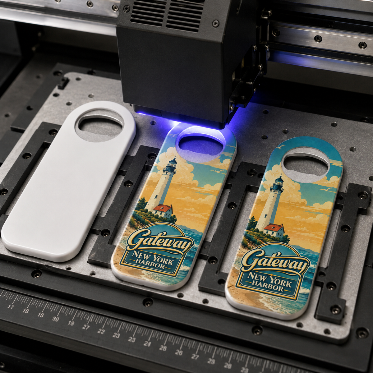 Sandy Hook souvenir bottle opener magnet UV printing process