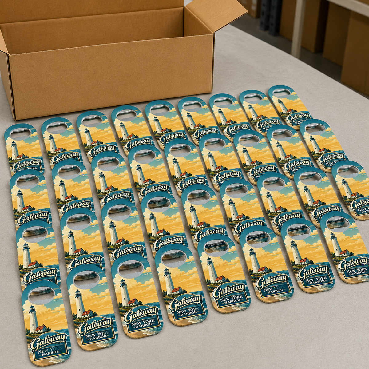 Wholesale bulk order of Sandy Hook souvenir bottle opener magnets