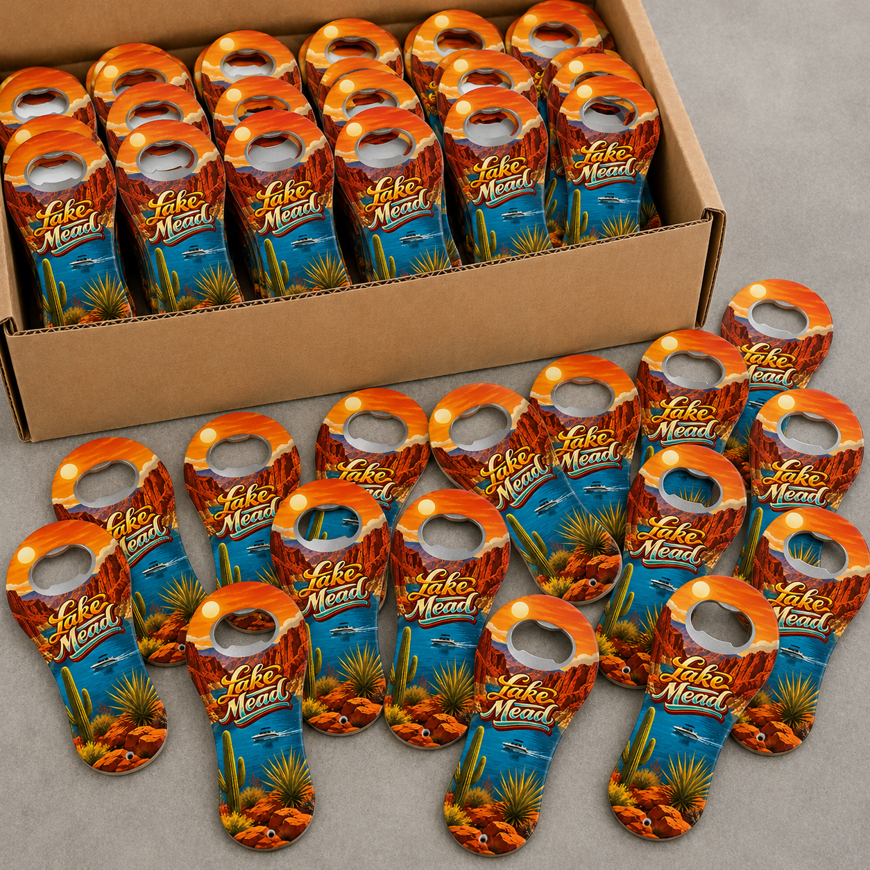 Wholesale bulk order of Lake Mead souvenir bottle opener magnets