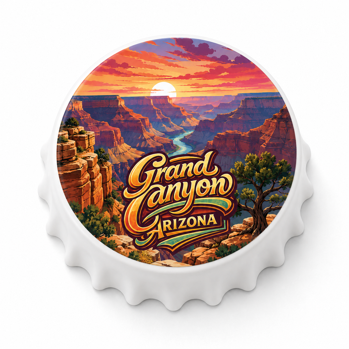 Grand Canyon National Park Canyon Sunset Souvenir Bottle Opener Magnets product view