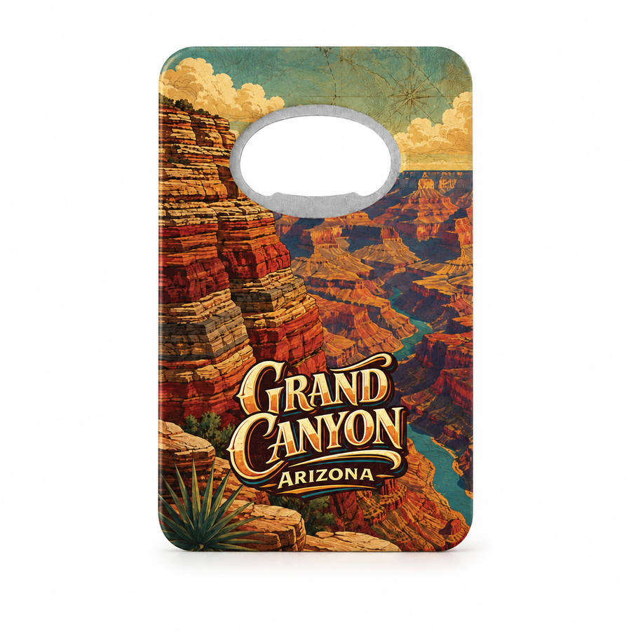 Grand Canyon National Park Geology Badge Souvenir Bottle Opener Magnets product view