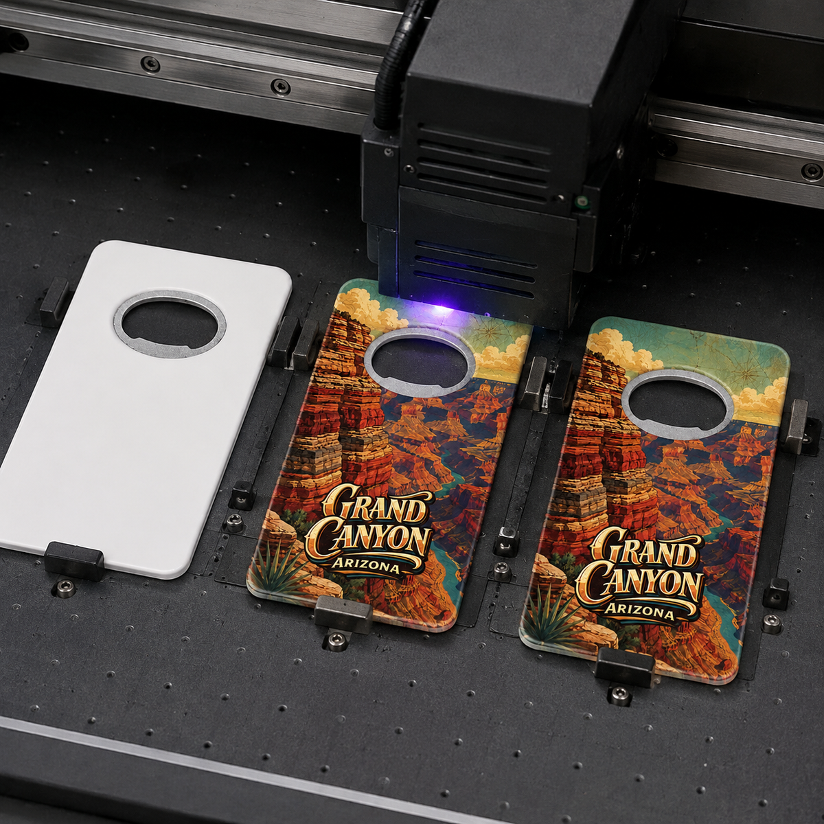 Grand Canyon National Park souvenir bottle opener magnet UV printing process