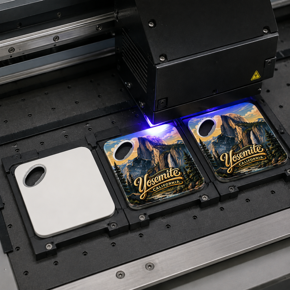 Yosemite National Park souvenir bottle opener magnet UV printing process