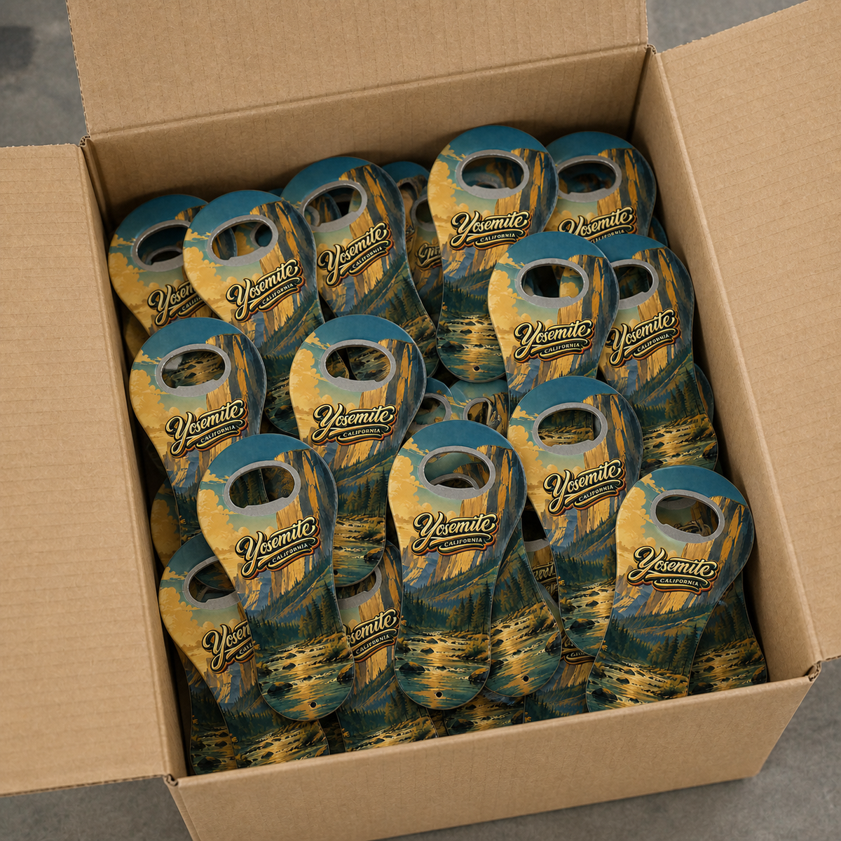 Wholesale bulk order of Yosemite National Park souvenir bottle opener magnets