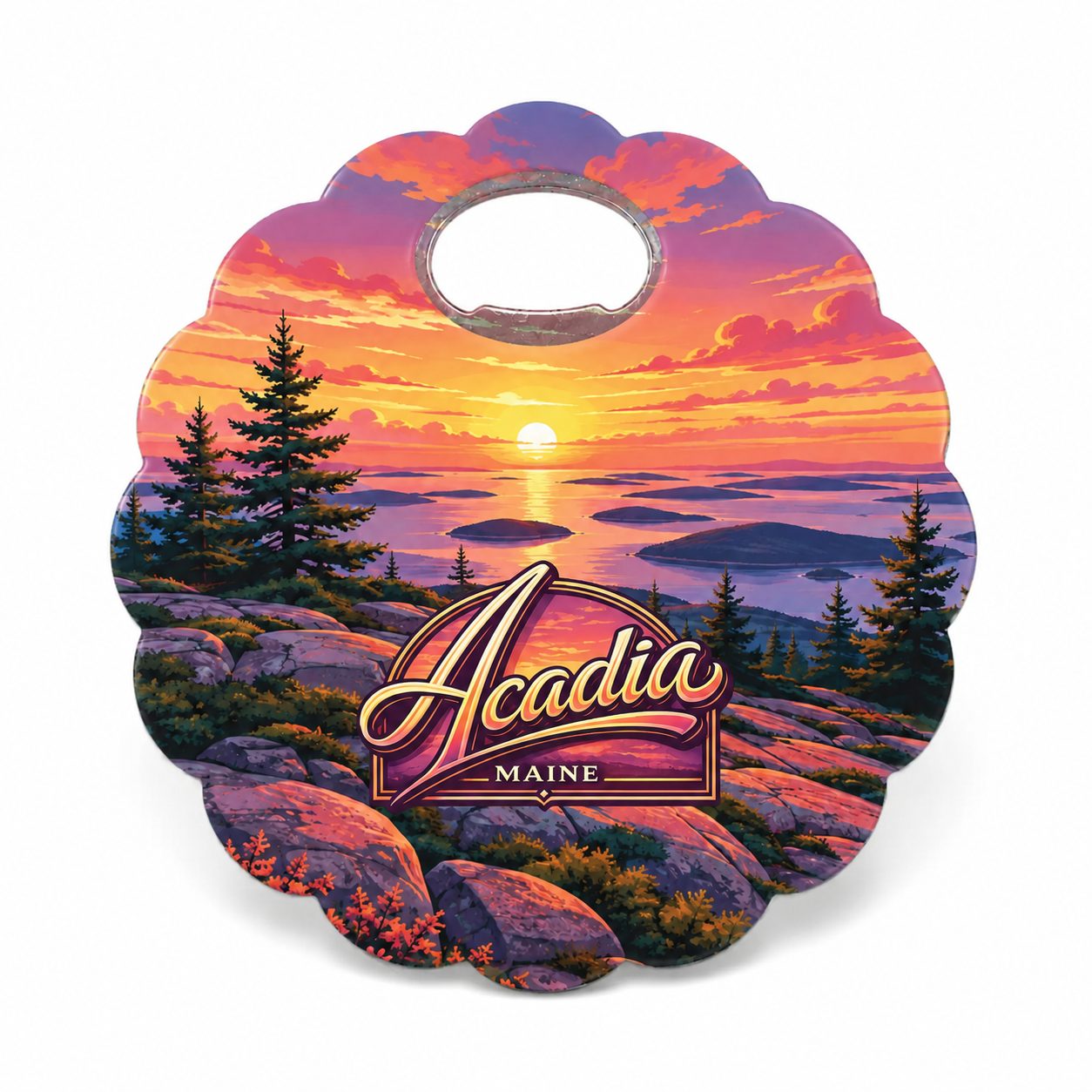 Acadia National Park Cadillac Sunrise Souvenir Bottle Opener Magnets product view