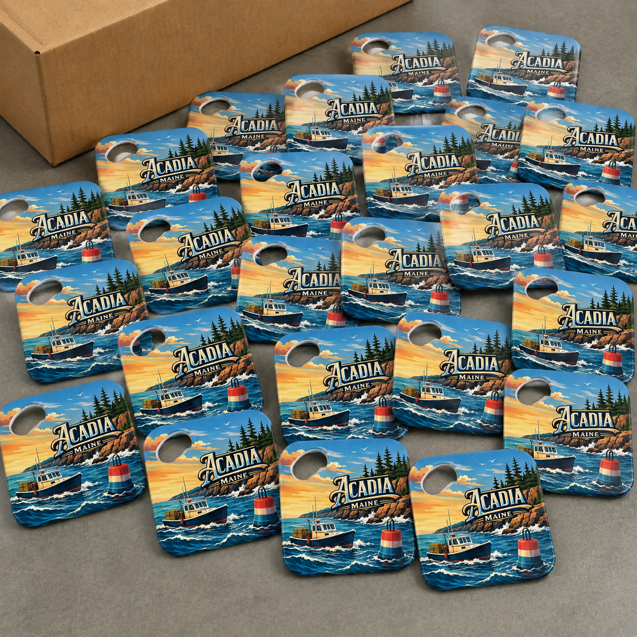 Wholesale bulk order of Acadia National Park souvenir bottle opener magnets