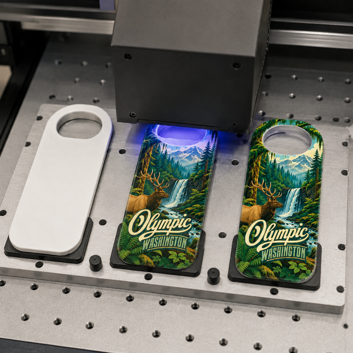 Olympic National Park souvenir bottle opener magnet UV printing process