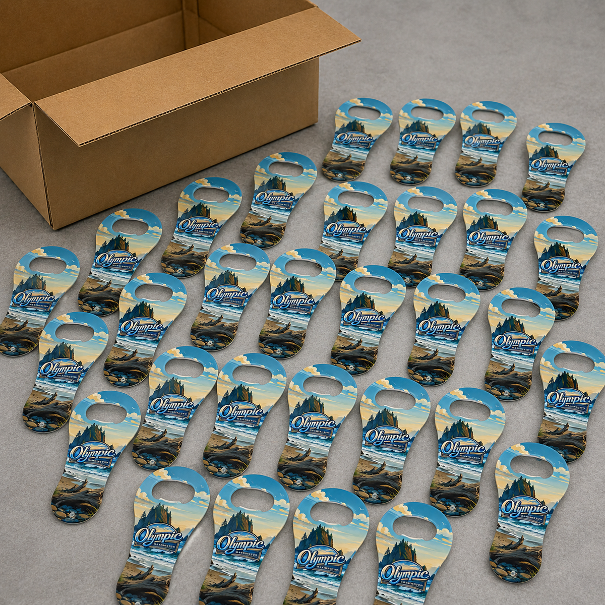 Wholesale bulk order of Olympic National Park souvenir bottle opener magnets