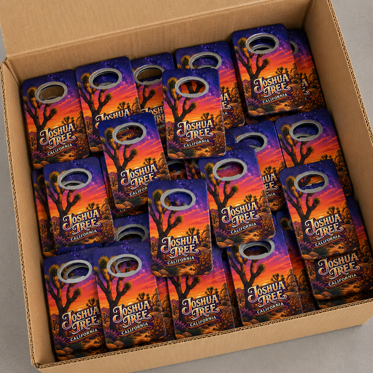 Wholesale bulk order of Joshua Tree National Park souvenir bottle opener magnets