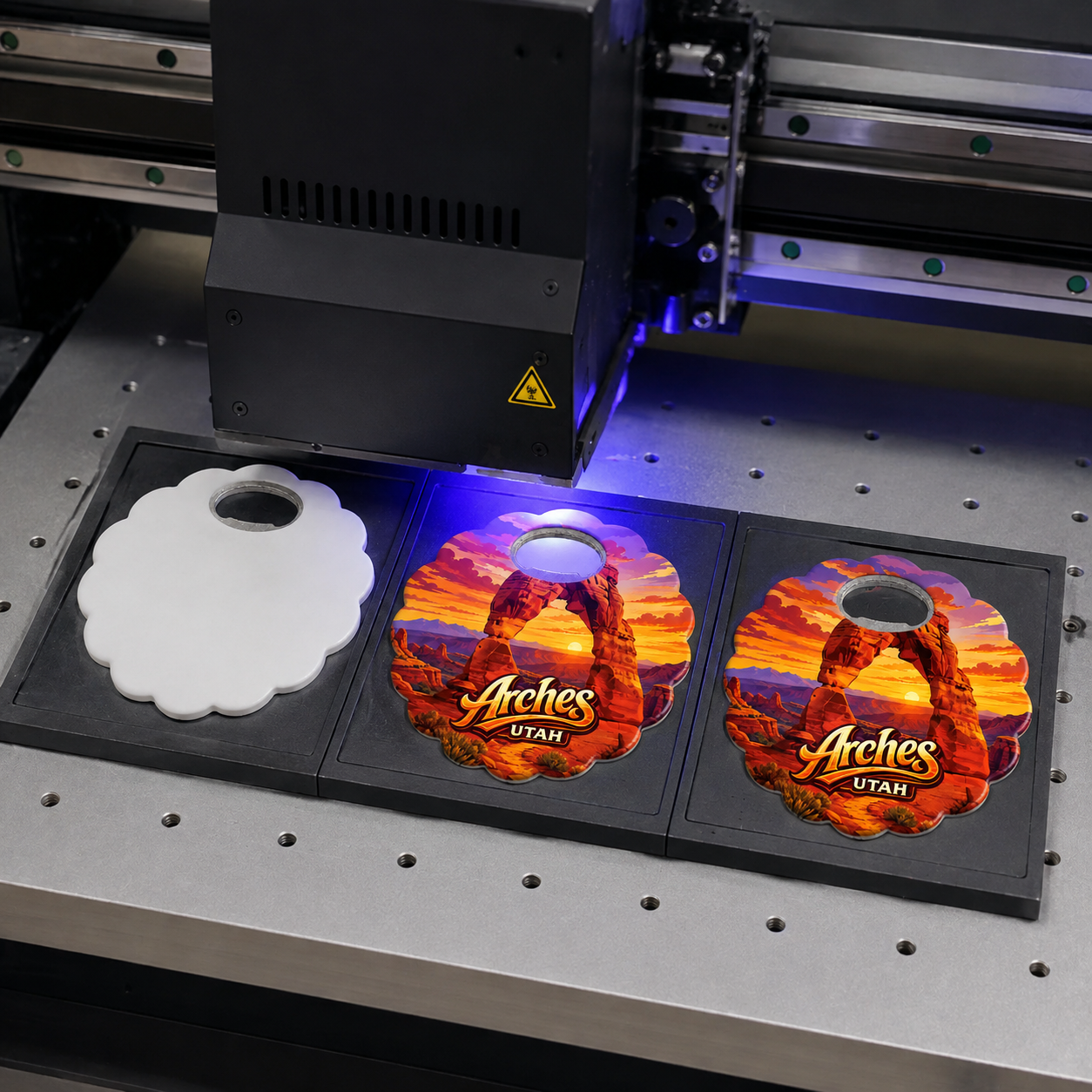 Arches National Park souvenir bottle opener magnet UV printing process