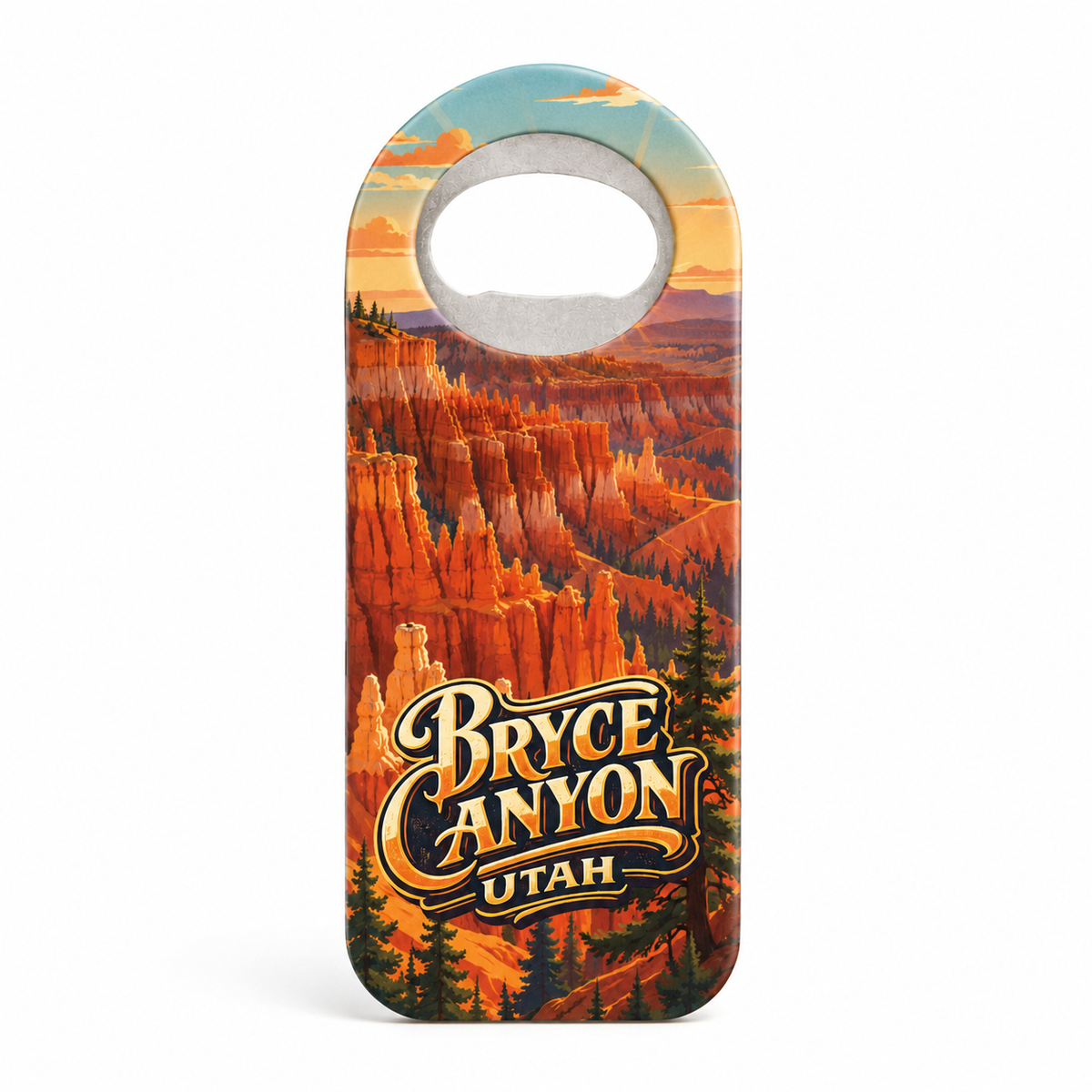 Bryce Canyon National Park Hoodoo Sunrise Souvenir Bottle Opener Magnets product view