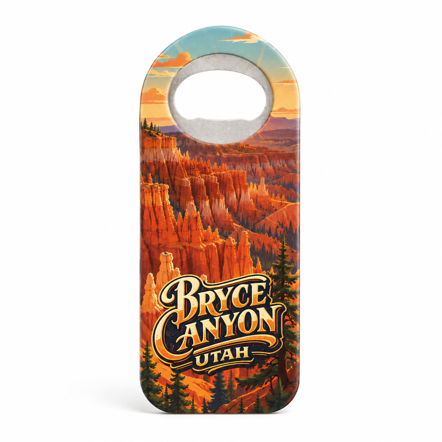 Bryce Canyon National Park Hoodoo Sunrise Souvenir Bottle Opener Magnets product view