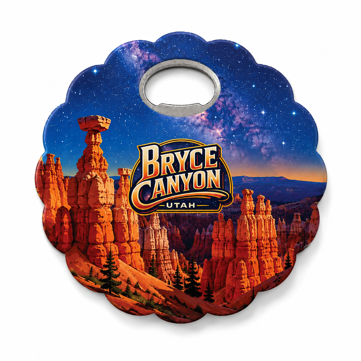Bryce Canyon National Park Milky Way Hoodoos Souvenir Bottle Opener Magnets product view