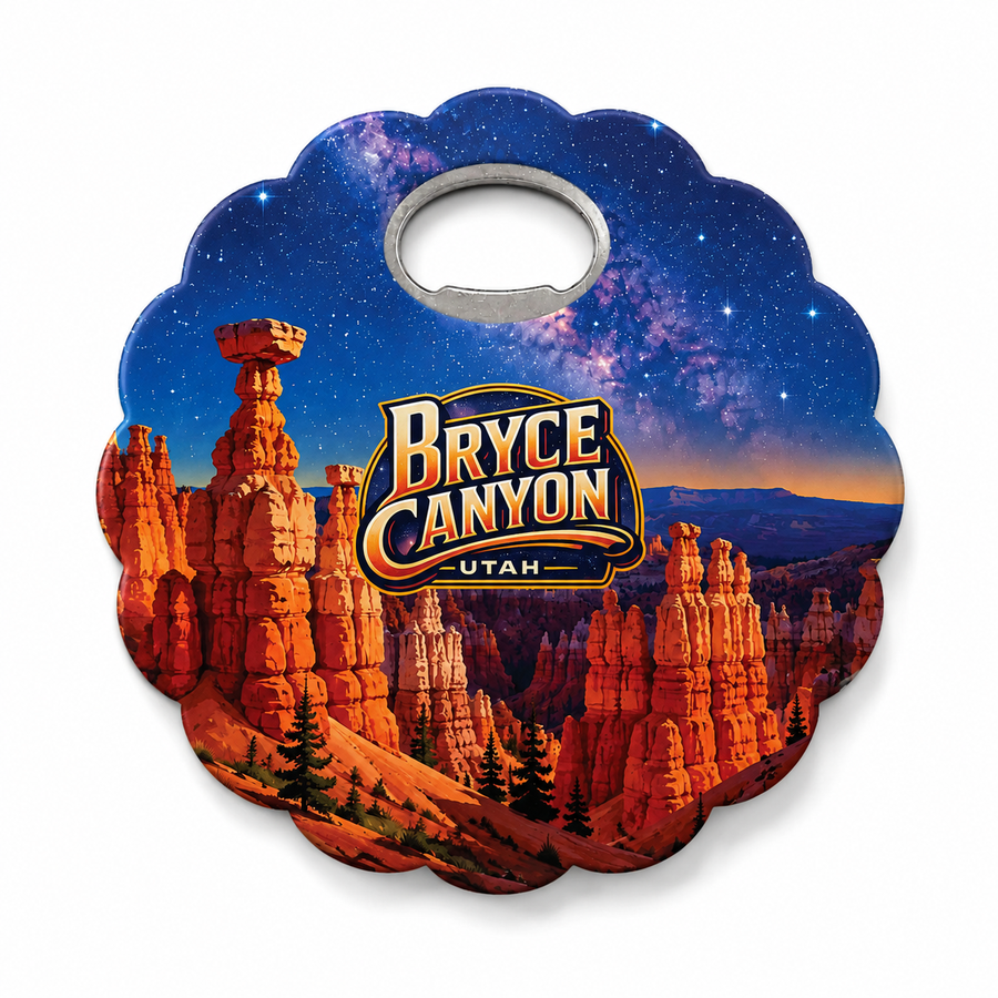 Bryce Canyon National Park Milky Way Hoodoos Souvenir Bottle Opener Magnets product view
