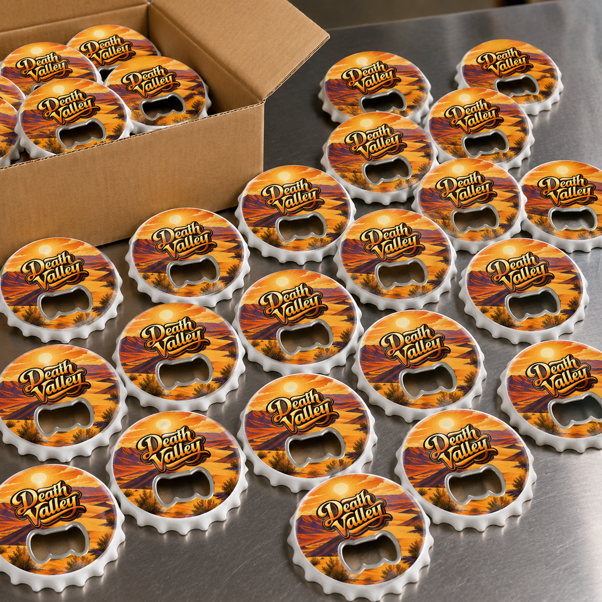 Wholesale bulk order of Death Valley National Park souvenir bottle opener magnets