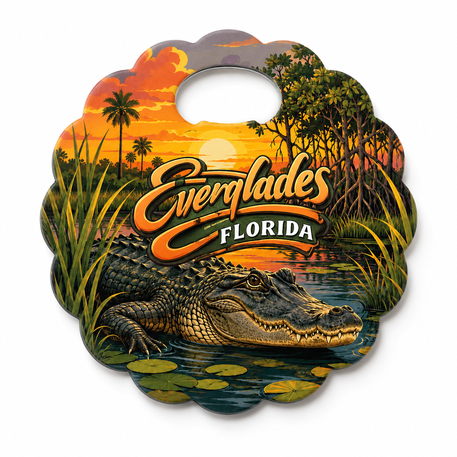 Everglades National Park Marsh Sunset Souvenir Bottle Opener Magnets product view