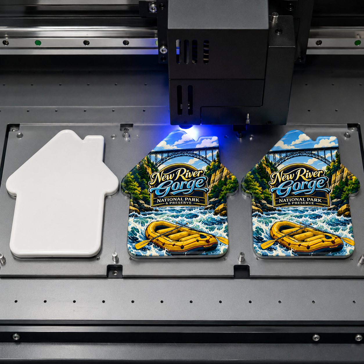 New River Gorge National Park & Preserve souvenir bottle opener magnet UV printing process