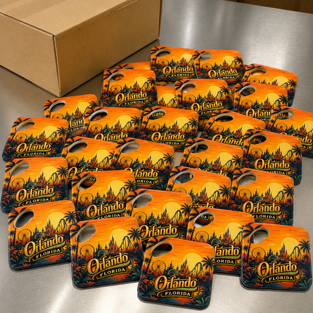 Wholesale bulk order of Orlando souvenir bottle opener magnets