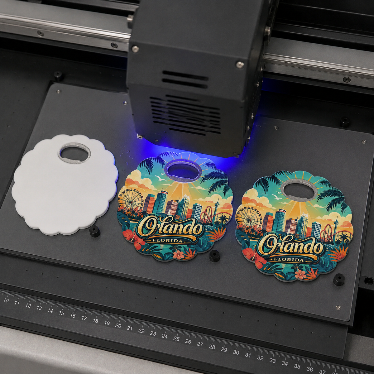Orlando souvenir bottle opener magnet UV printing process