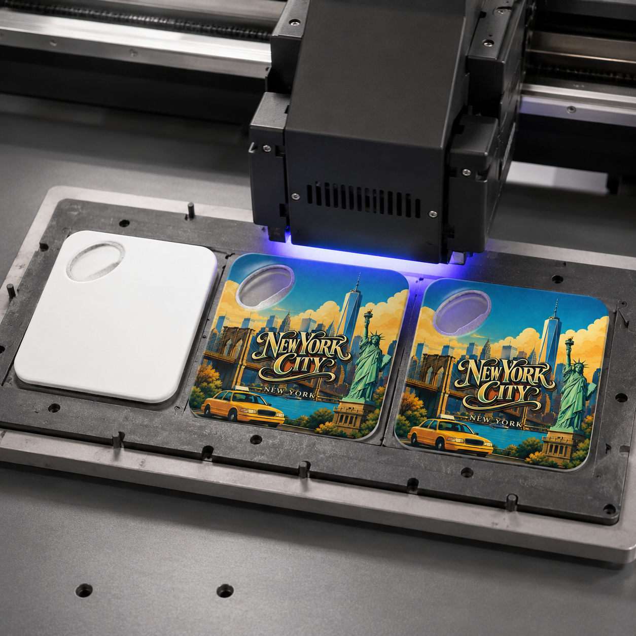 New York City souvenir bottle opener magnet UV printing process