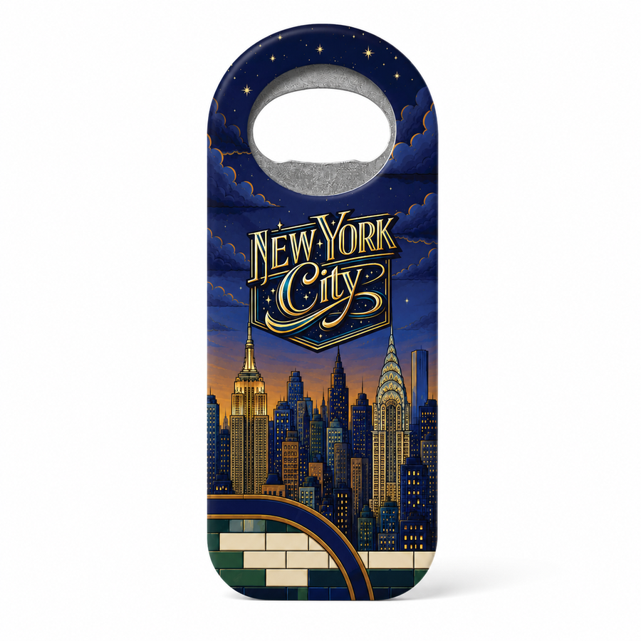 New York City Night Lights Souvenir Bottle Opener Magnets product view