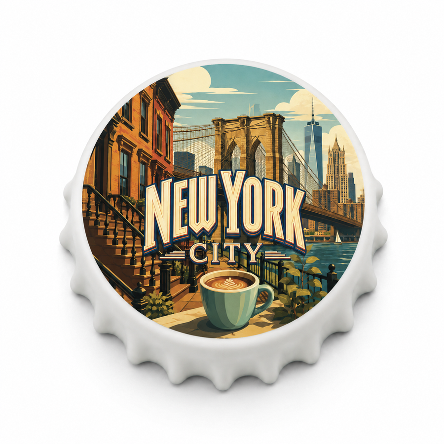 New York City Brooklyn Bridge Souvenir Bottle Opener Magnets product view