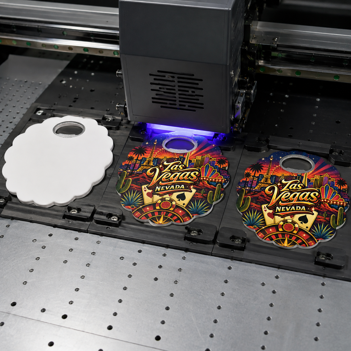Las Vegas souvenir bottle opener magnet UV printing process