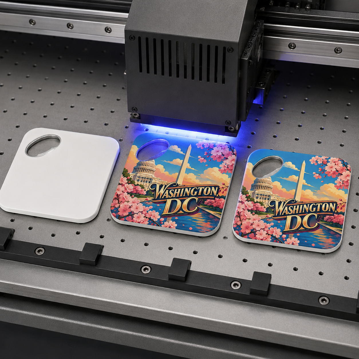 Washington, DC souvenir bottle opener magnet UV printing process