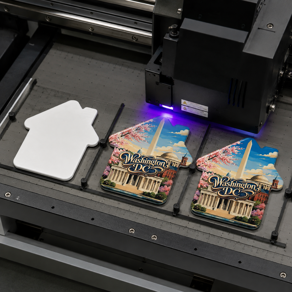 Washington, DC souvenir bottle opener magnet UV printing process