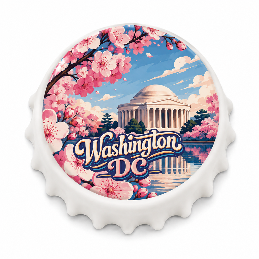Washington, DC Tidal Basin Blossoms Souvenir Bottle Opener Magnets product view