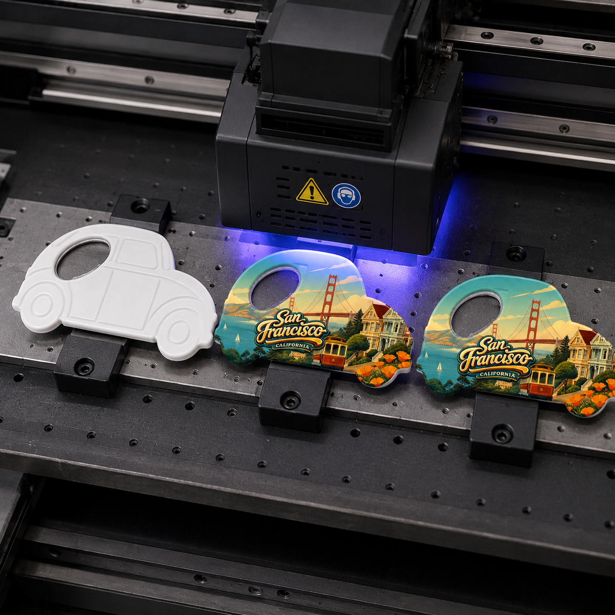 San Francisco souvenir bottle opener magnet UV printing process