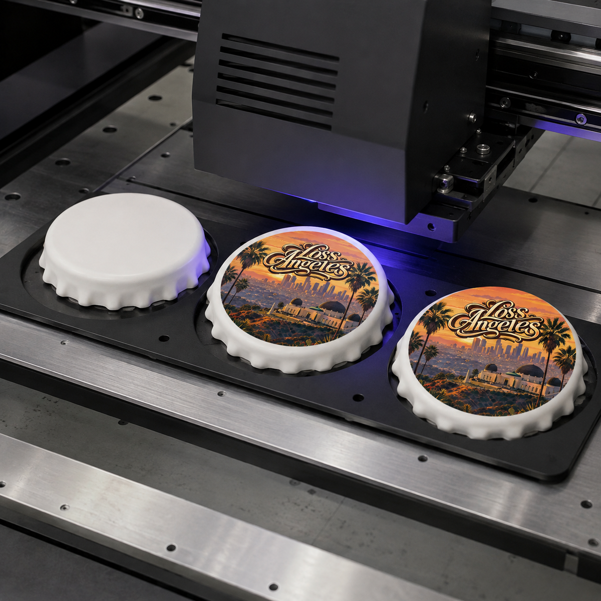 Los Angeles souvenir bottle opener magnet UV printing process
