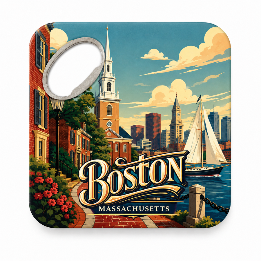 Boston Freedom Trail Souvenir Bottle Opener Magnets product view