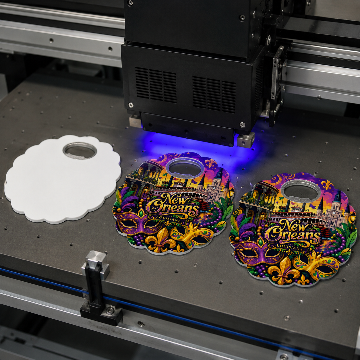 New Orleans souvenir bottle opener magnet UV printing process