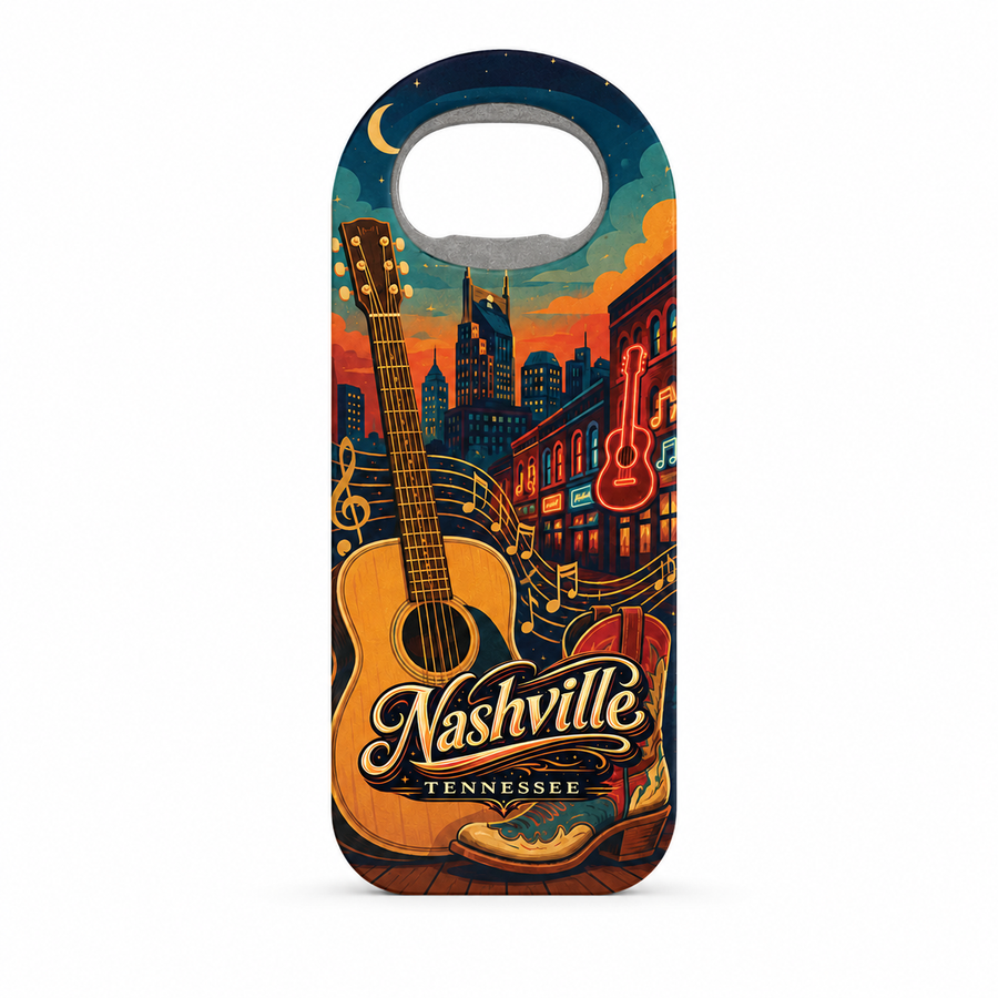 Nashville Honky-Tonk Music Souvenir Bottle Opener Magnets product view