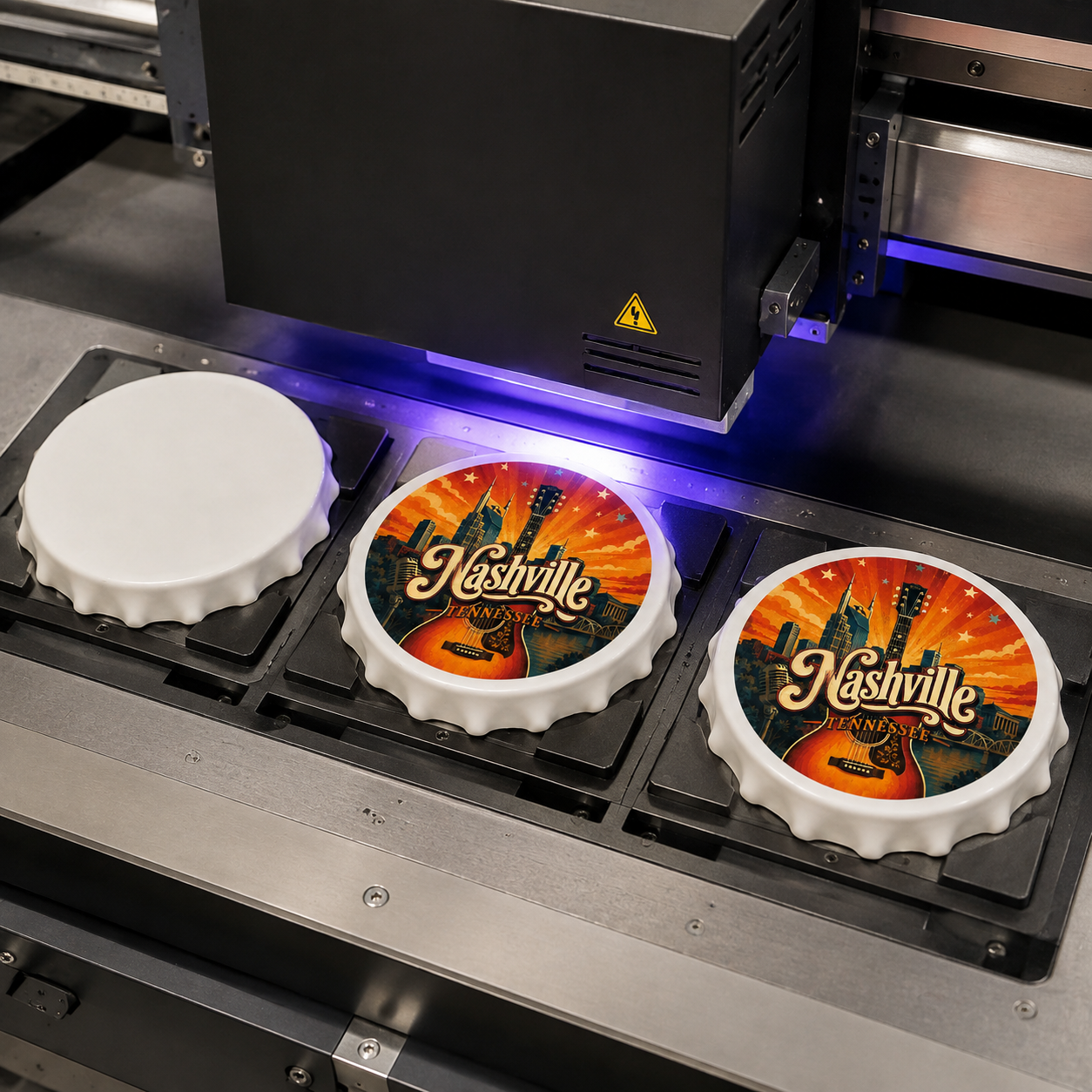 Nashville souvenir bottle opener magnet UV printing process