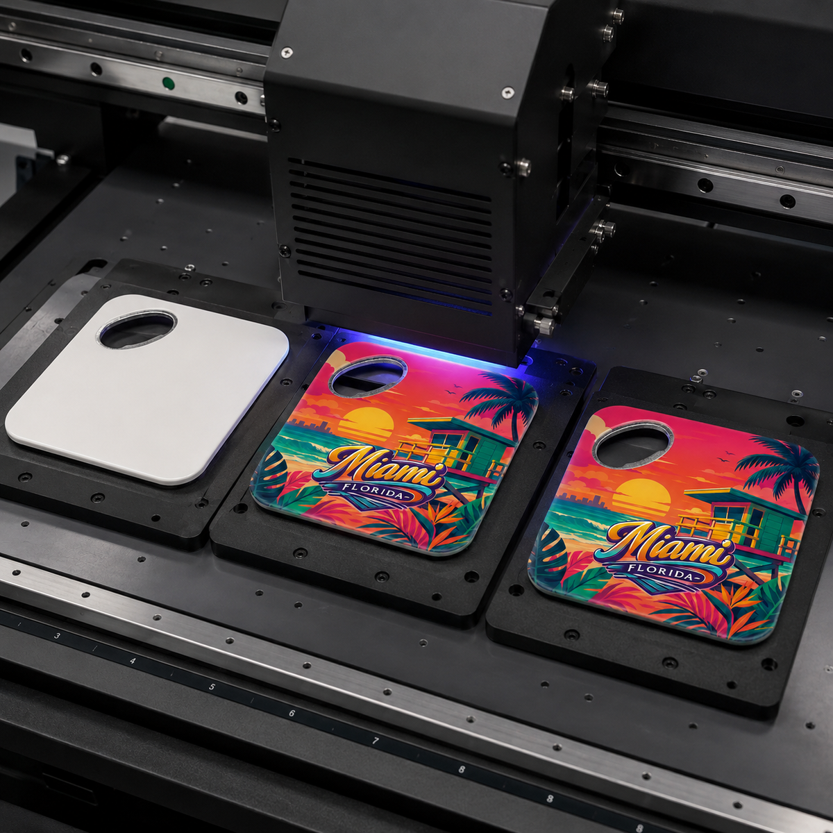 Miami souvenir bottle opener magnet UV printing process