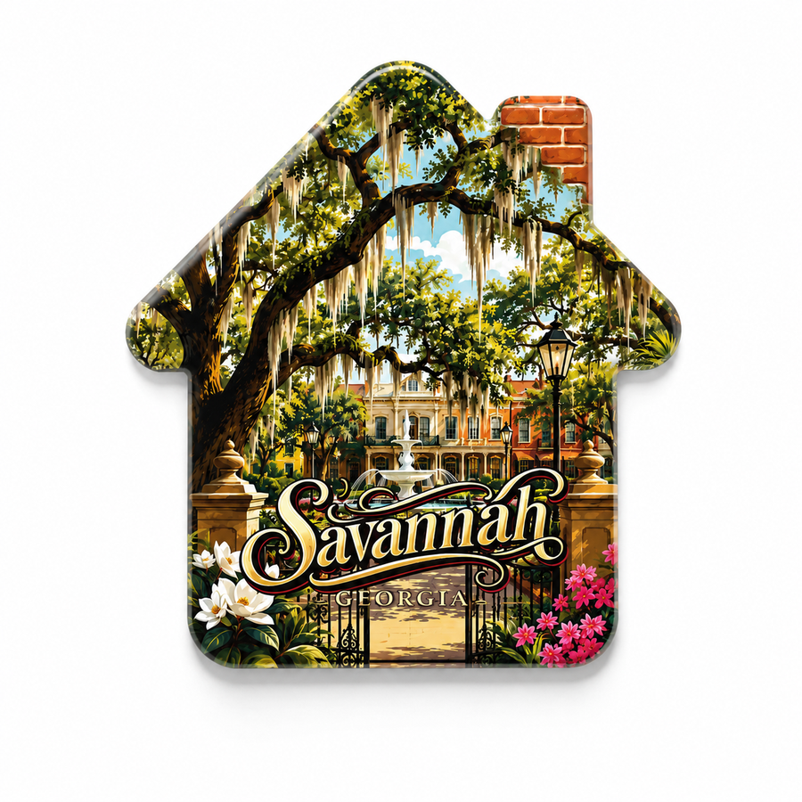 Savannah Historic Square Souvenir Bottle Opener Magnets product view