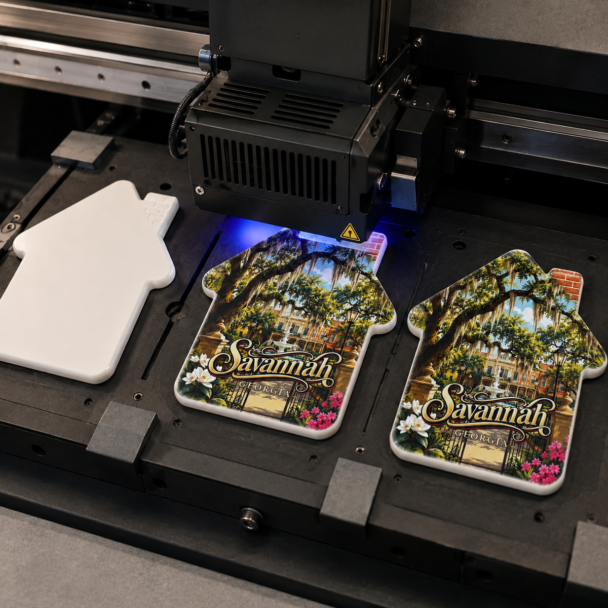 Savannah souvenir bottle opener magnet UV printing process