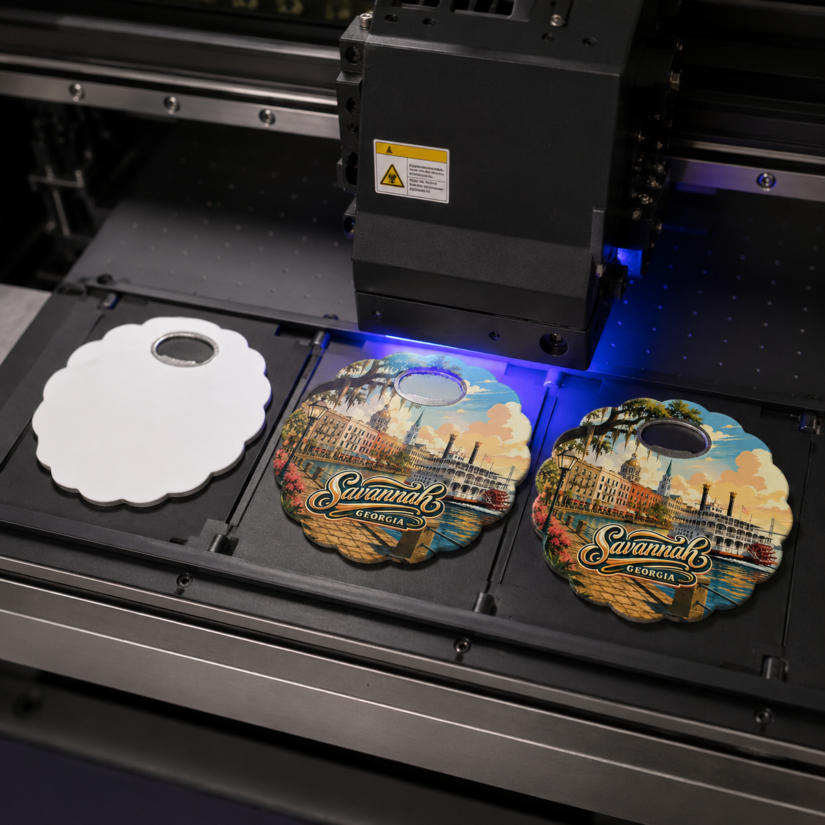 Savannah souvenir bottle opener magnet UV printing process